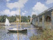 Claude Monet The road bridge at Argenteuil France oil painting artist